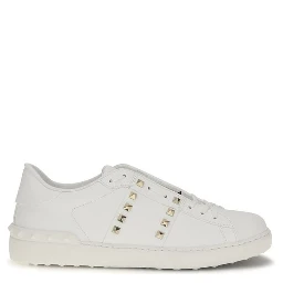 White Calf Leather Bos Taurus Sneakers