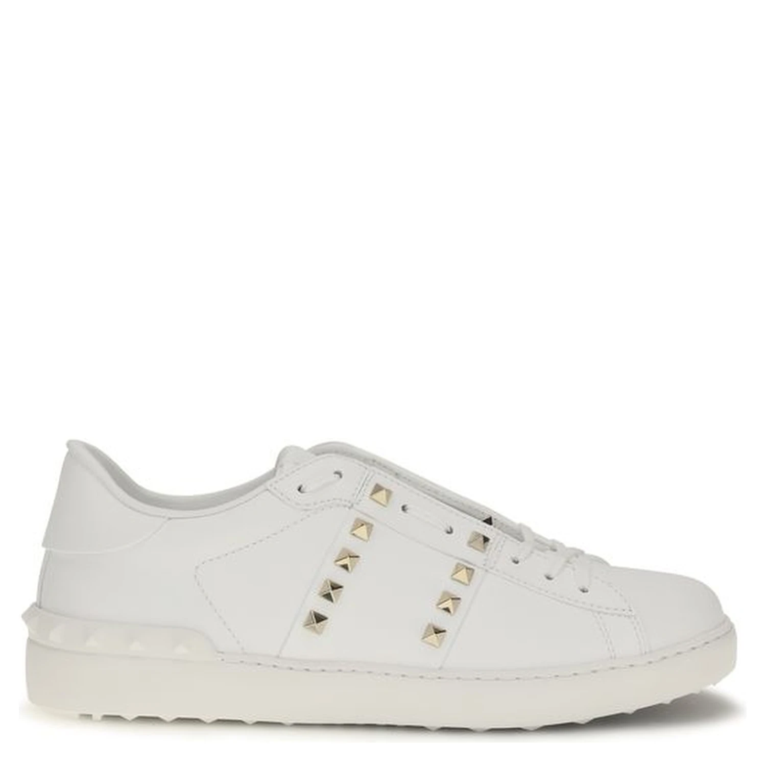 White Calf Leather Bos Taurus Sneakers