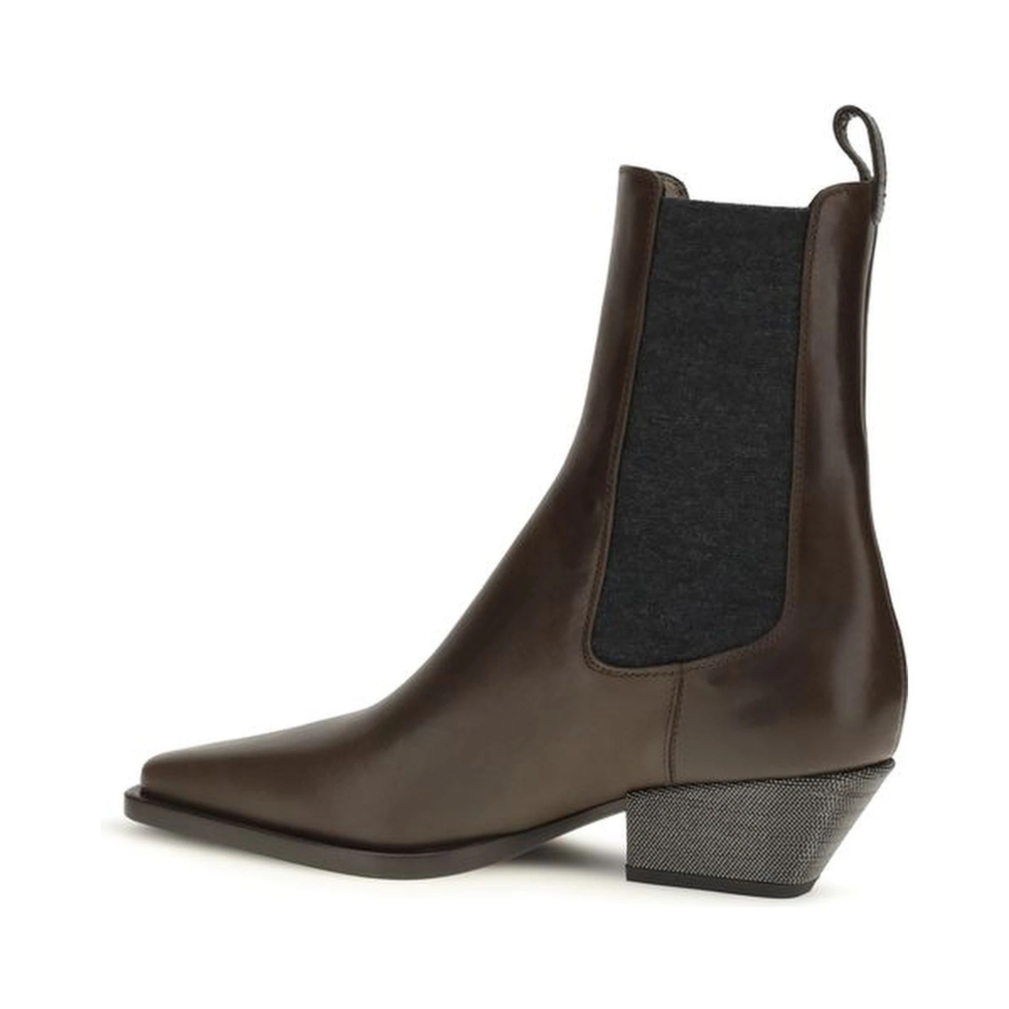 Brown Calf Leather Bos Taurus Ankle Boots