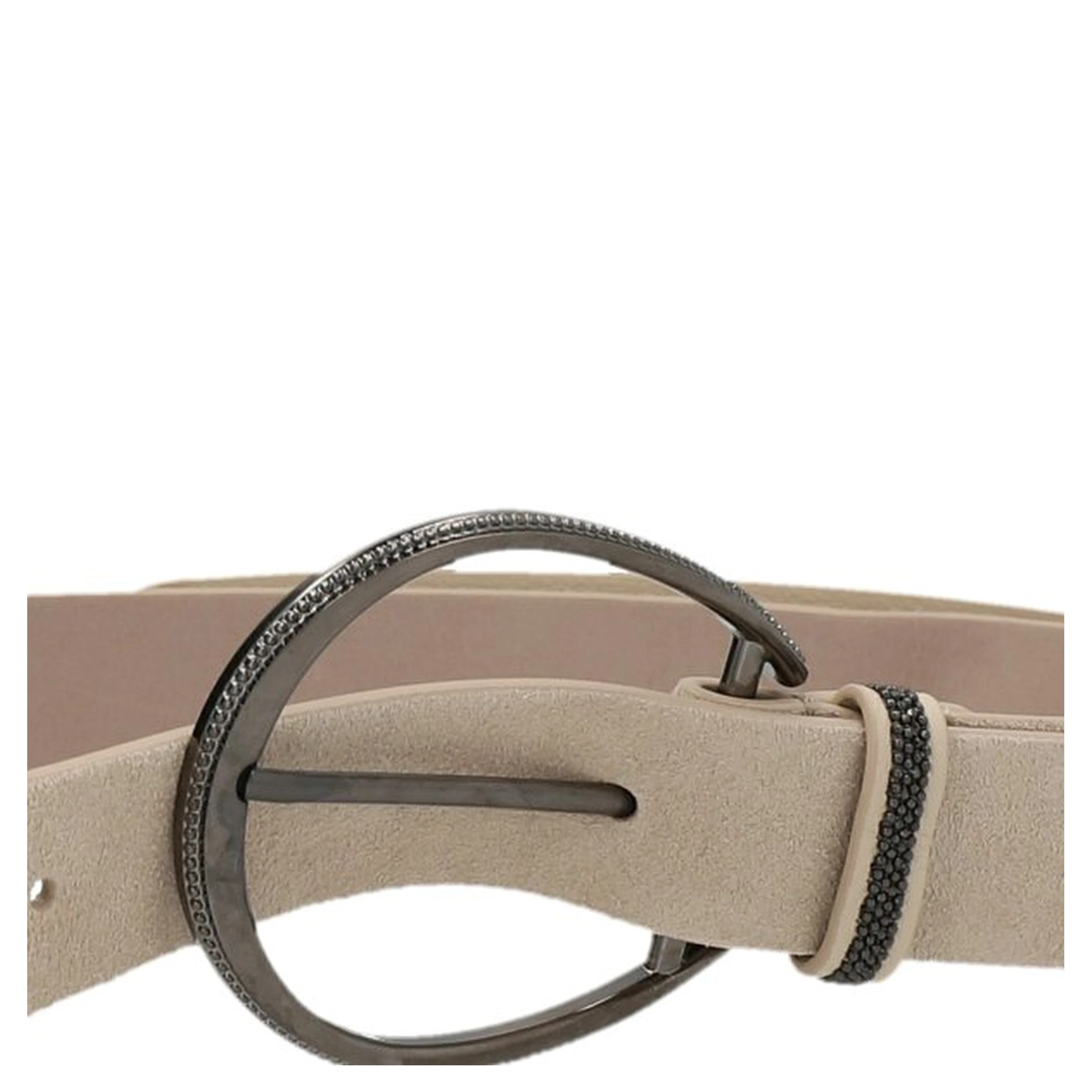 Beige Leather Regular Belt