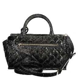 Black Polyurethane Women Handbag