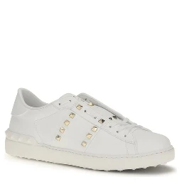 White Calf Leather Bos Taurus Sneakers