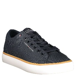 Blue Polyester Men Sneaker