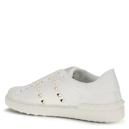 White Calf Leather Bos Taurus Sneakers