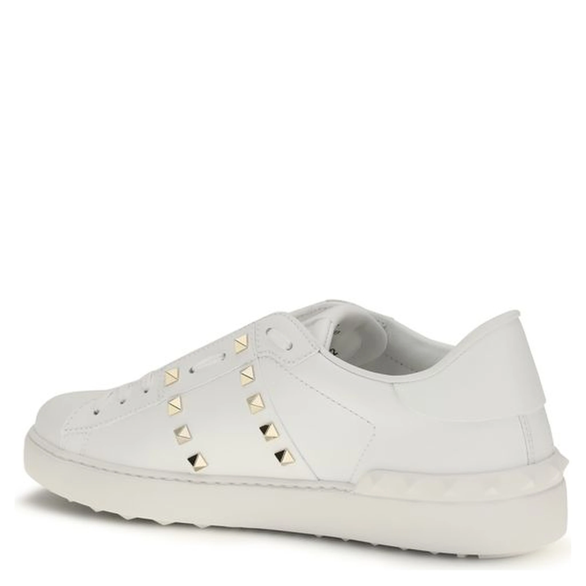 White Calf Leather Bos Taurus Sneakers
