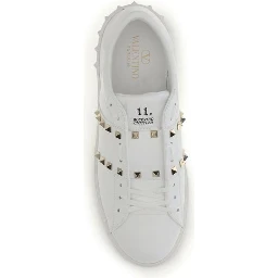 White Calf Leather Bos Taurus Sneakers