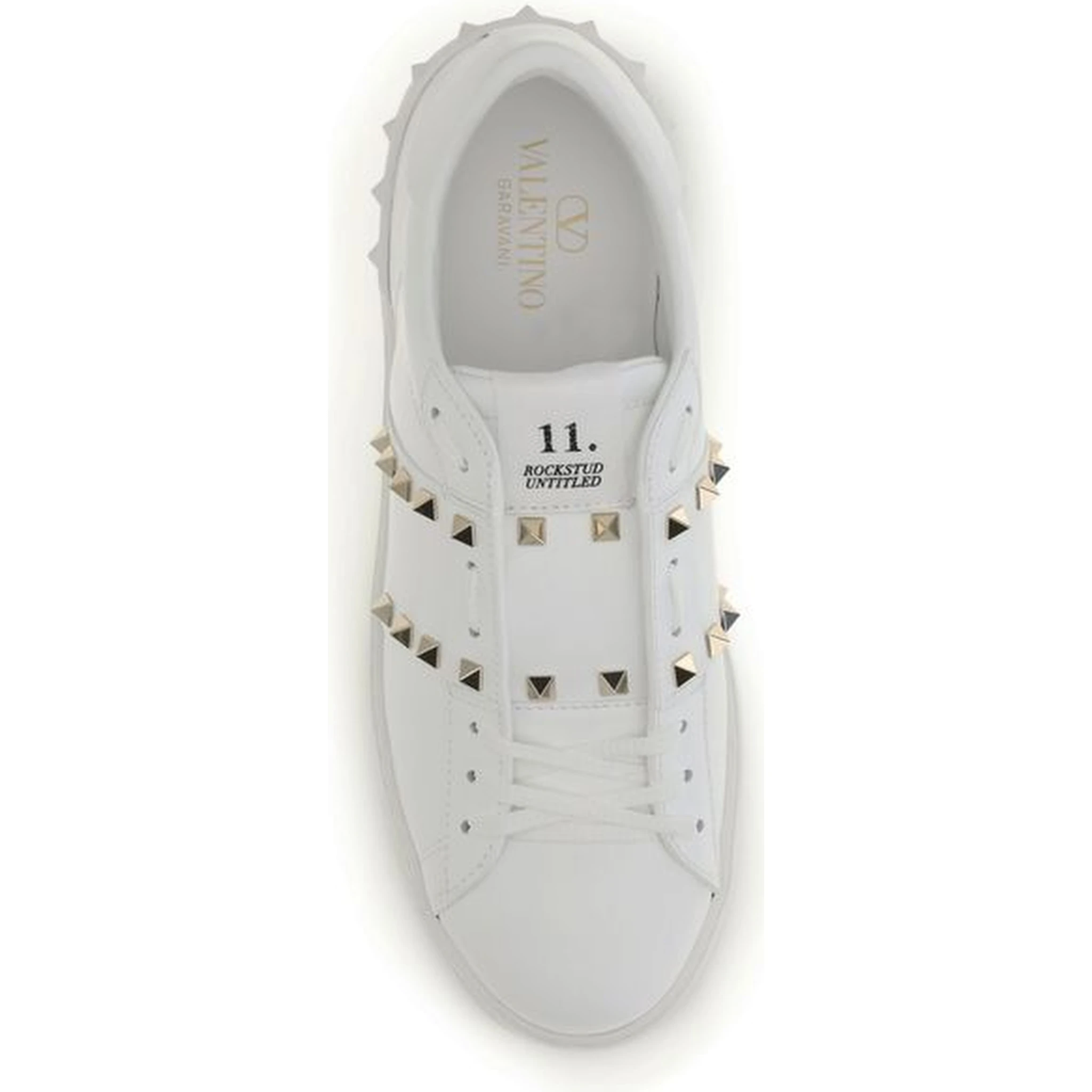 White Calf Leather Bos Taurus Sneakers