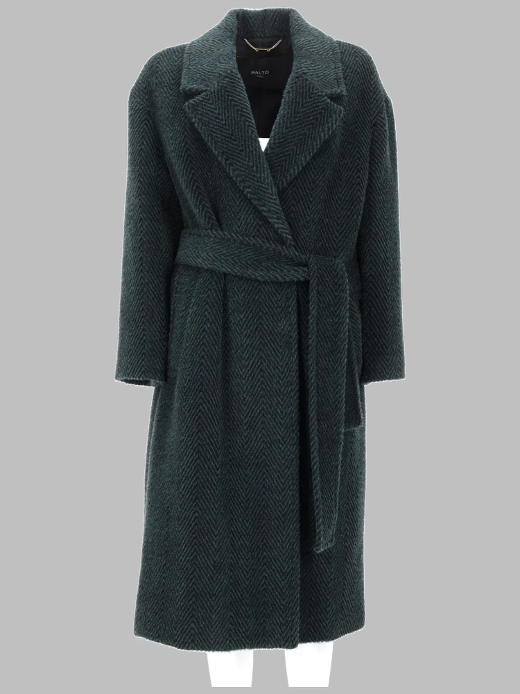 CAPPOTTO IN ALPACA E LANA CON CINTURA