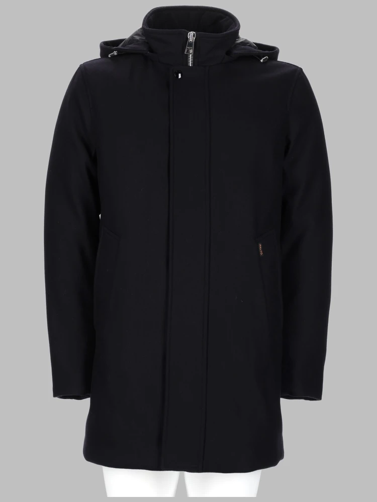 CAPPOTTO IN LANA CON CAPPUCCIO