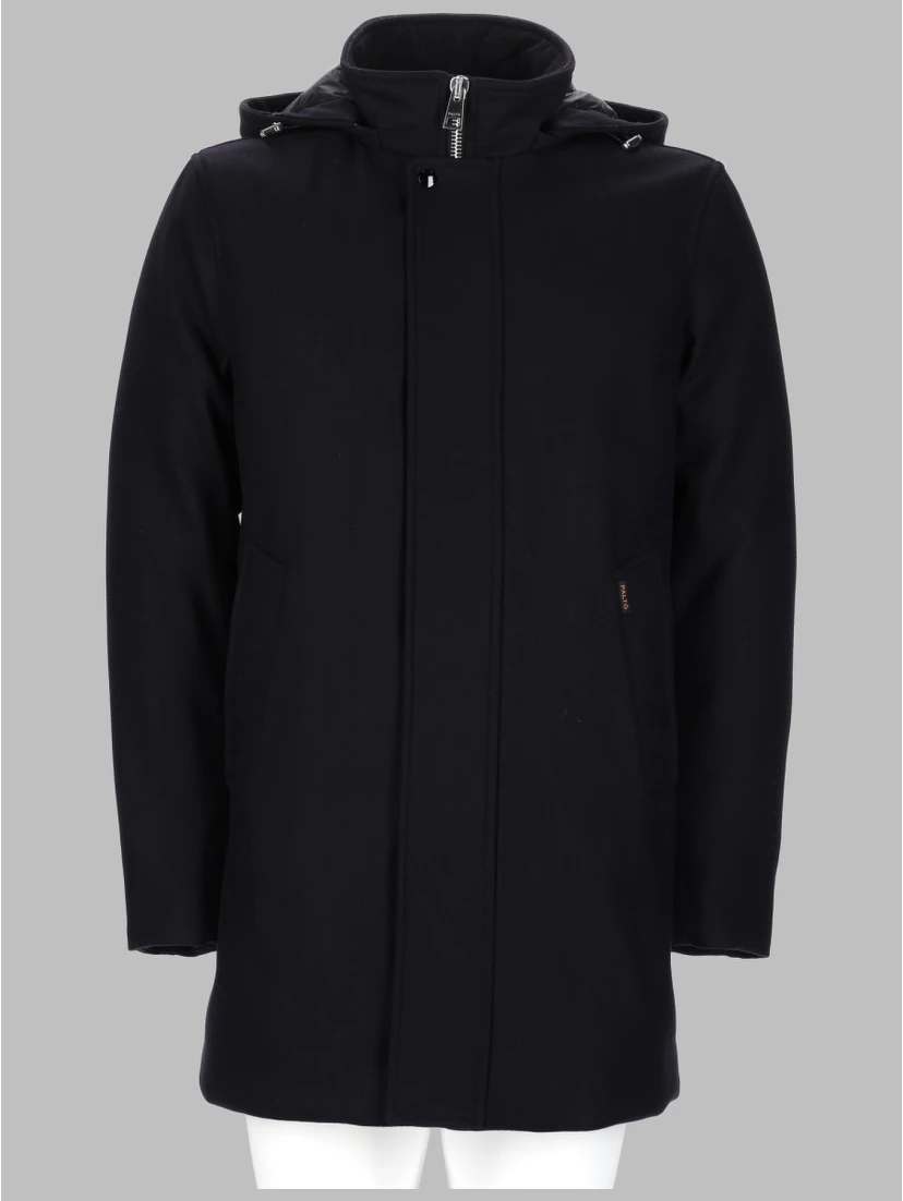 CAPPOTTO IN LANA CON CAPPUCCIO