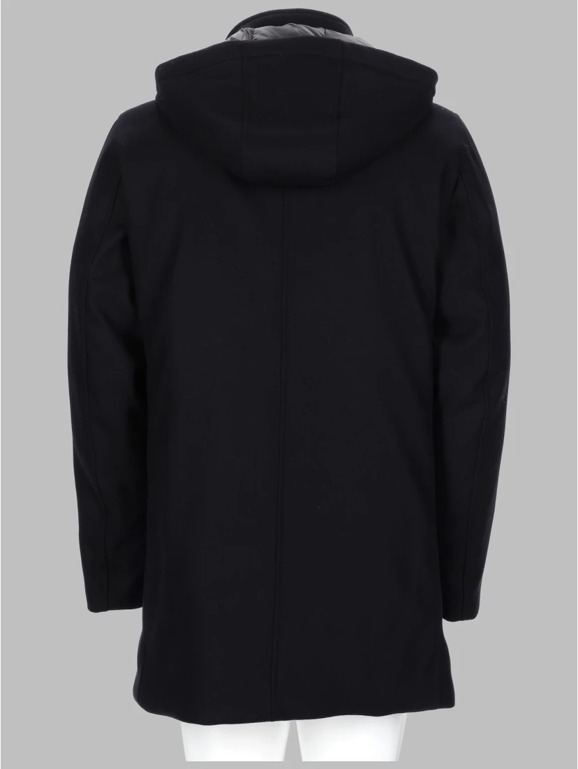 CAPPOTTO IN LANA CON CAPPUCCIO