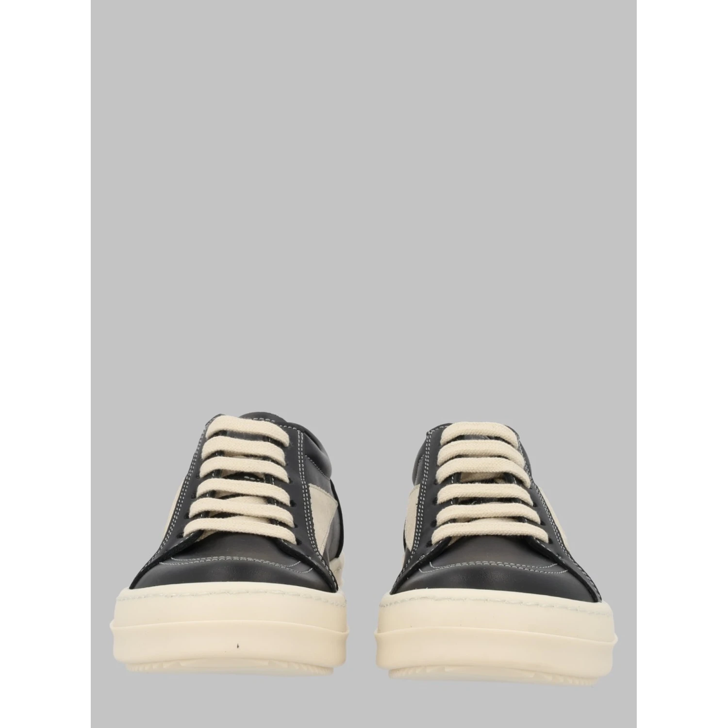 scarpe in pelle - vintage sneaks black/milk/milk