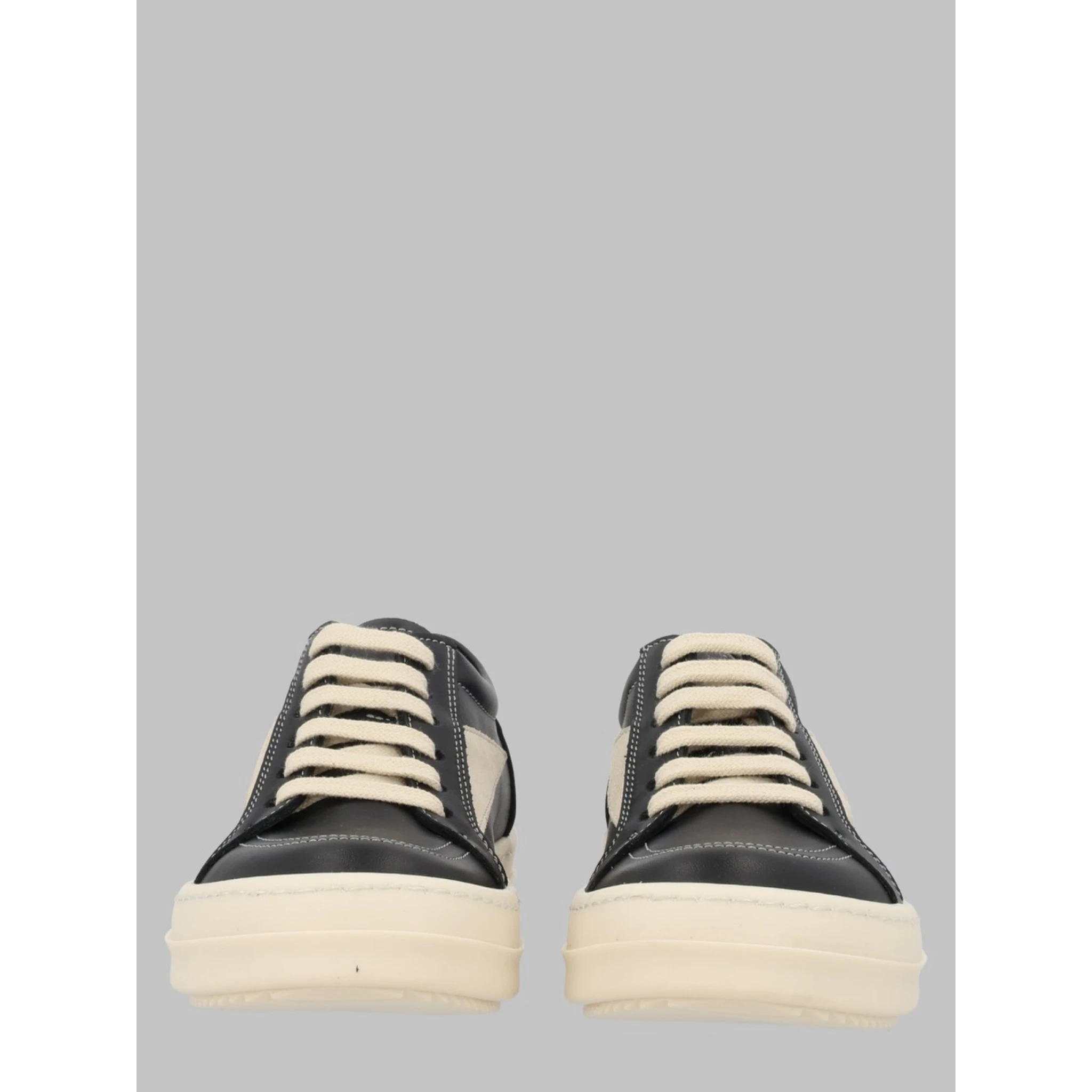 scarpe in pelle - vintage sneaks black/milk/milk