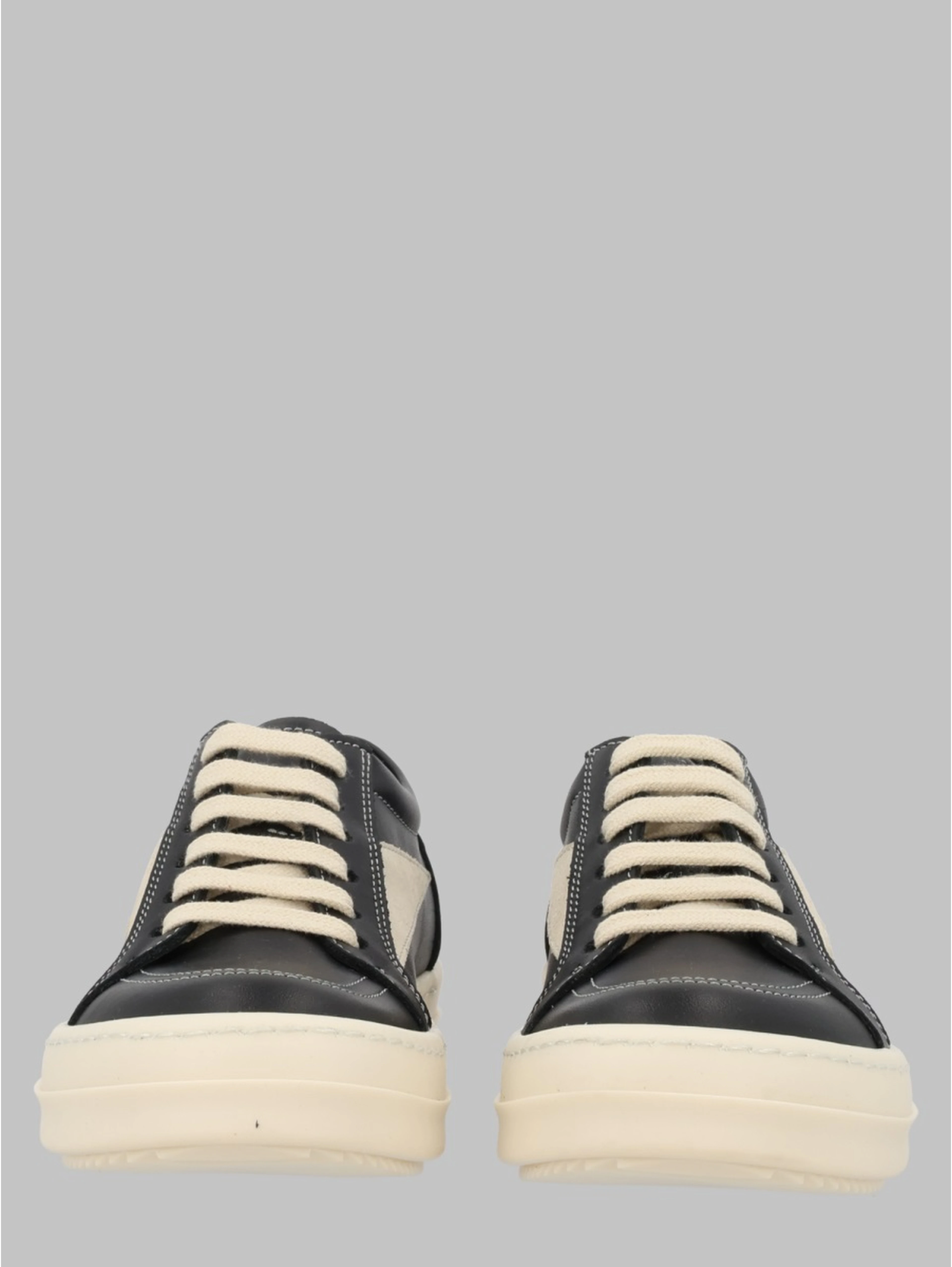 scarpe in pelle - vintage sneaks black/milk/milk