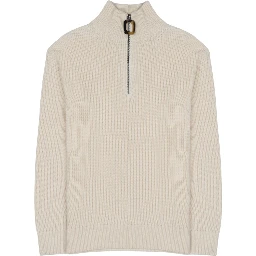 MAGLIA IN LANA E COTONE CON ZIP