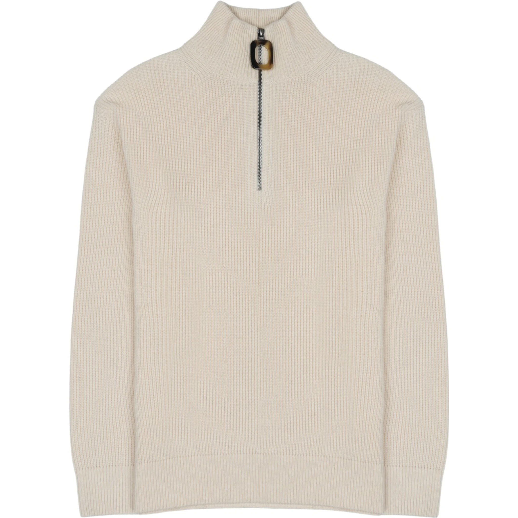 MAGLIA IN LANA E COTONE CON ZIP