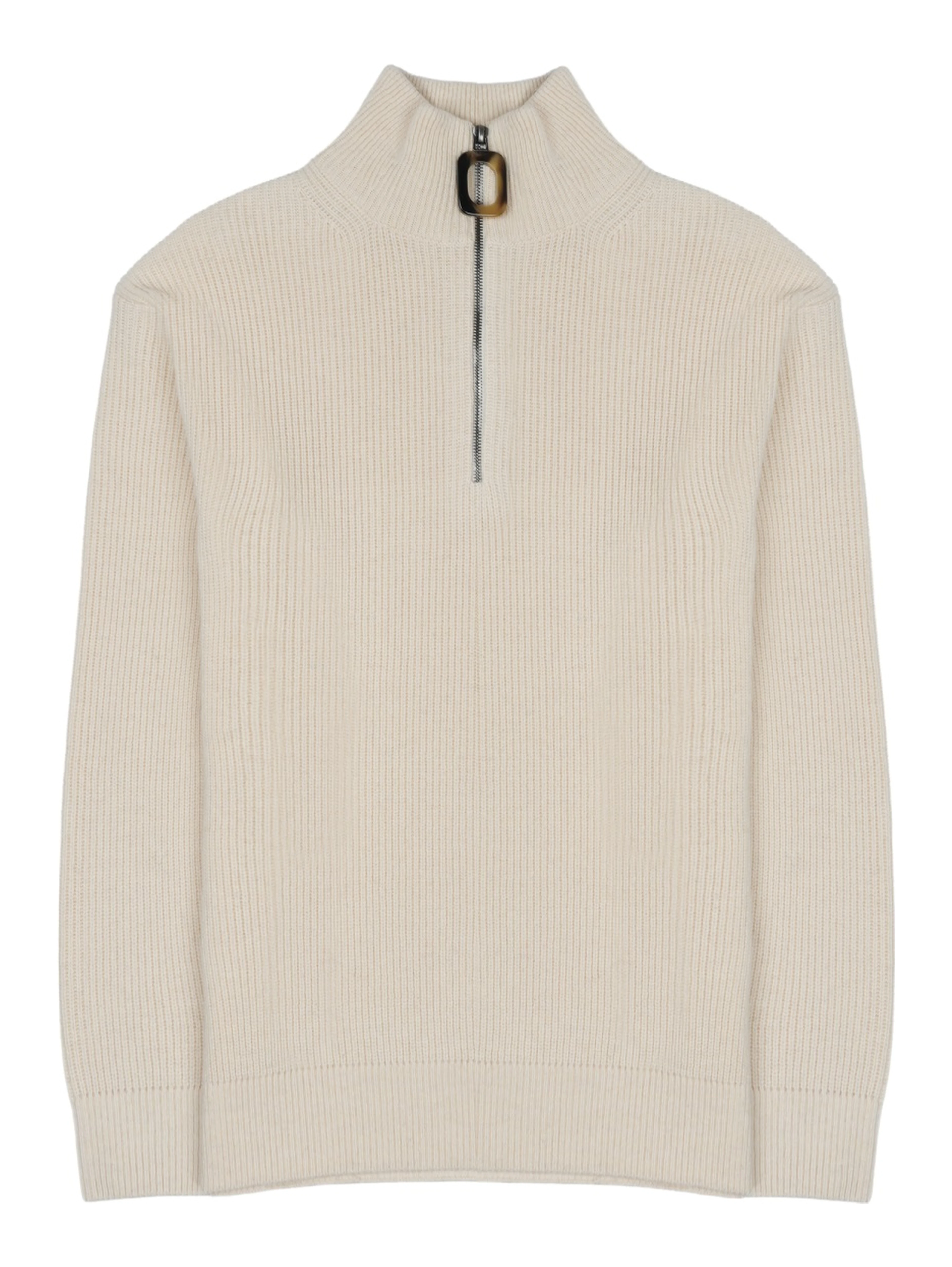 MAGLIA IN LANA E COTONE CON ZIP