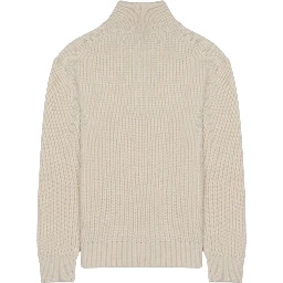 MAGLIA IN LANA E COTONE CON ZIP
