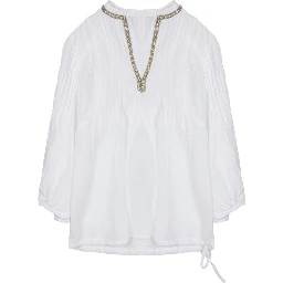 BLUSA IN LINO CON STRASS