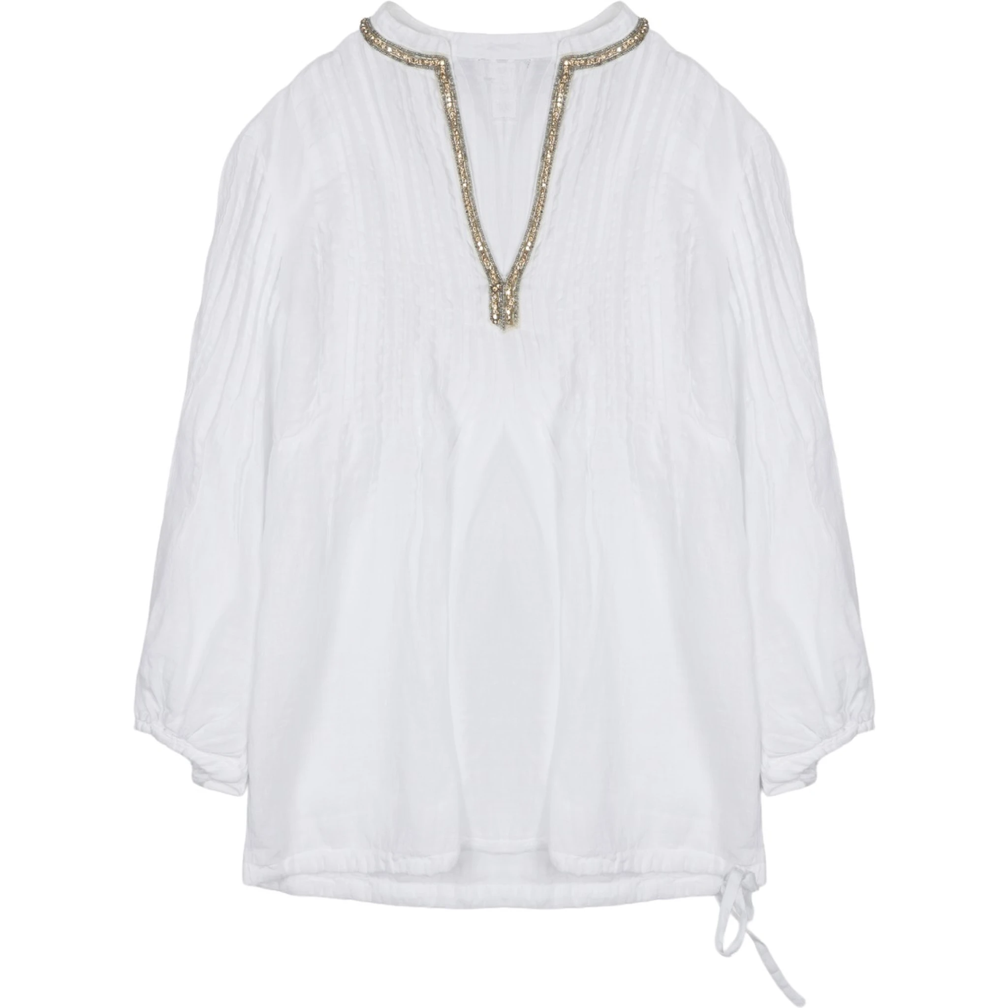 BLUSA IN LINO CON STRASS