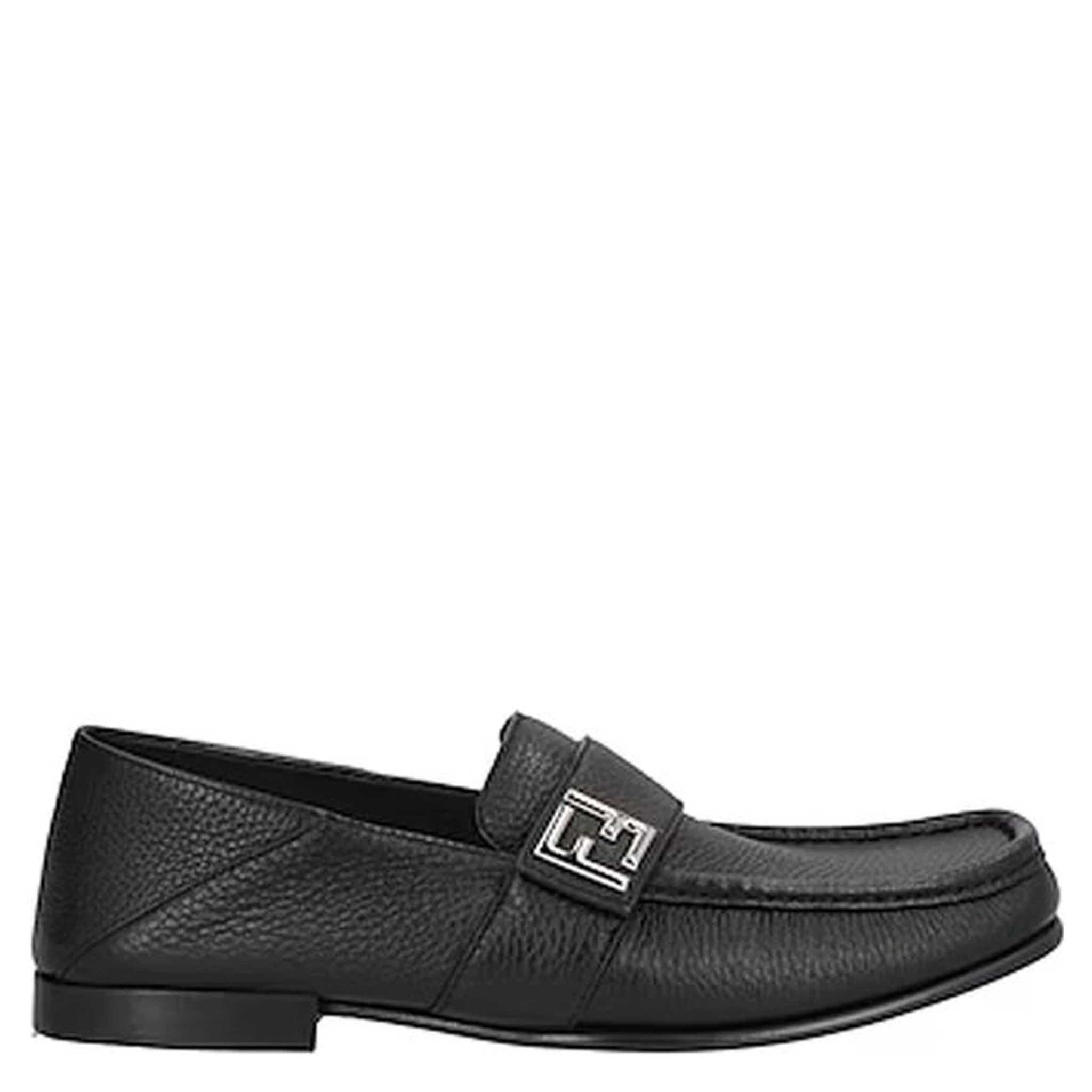 Black Calfskin Slip-On Loafers