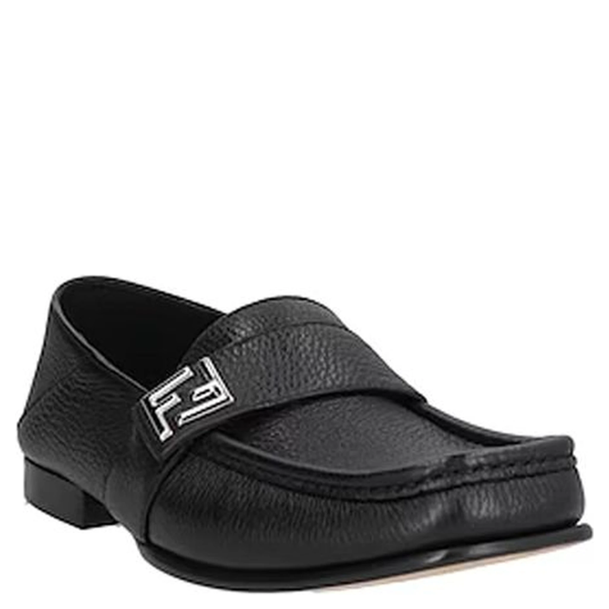 Black Calfskin Slip-On Loafers