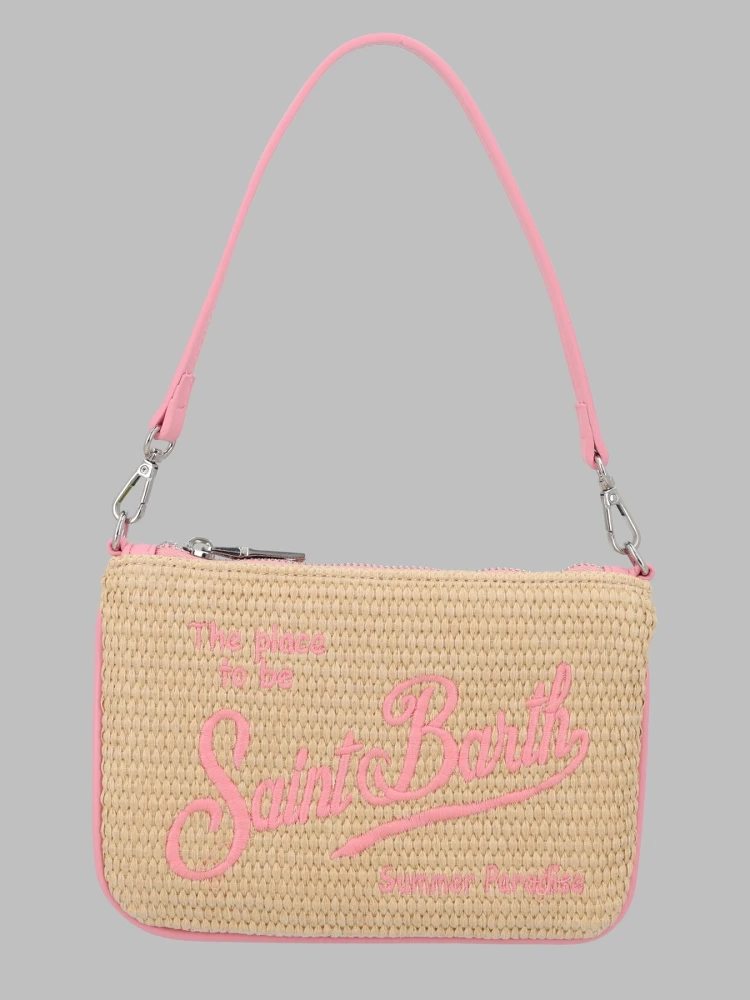 POCHETTE "PARISIENNE" MINI EFFETTO PAGLIA