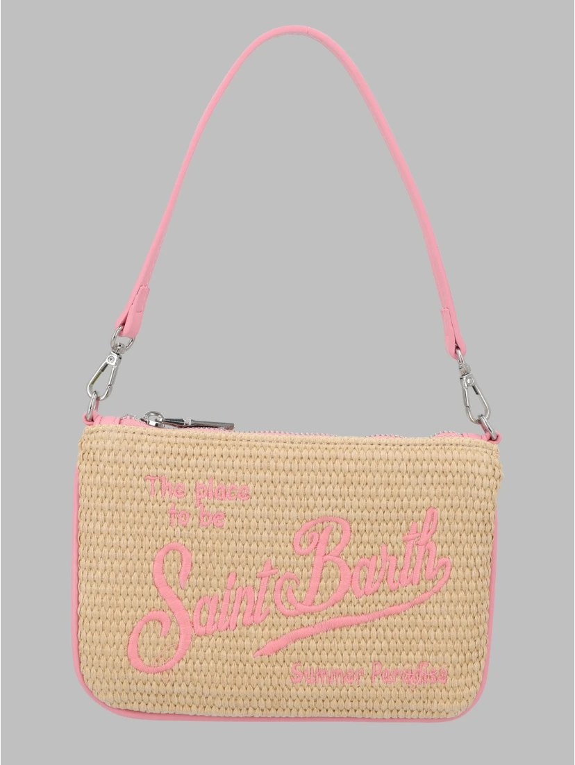 POCHETTE "PARISIENNE" MINI EFFETTO PAGLIA