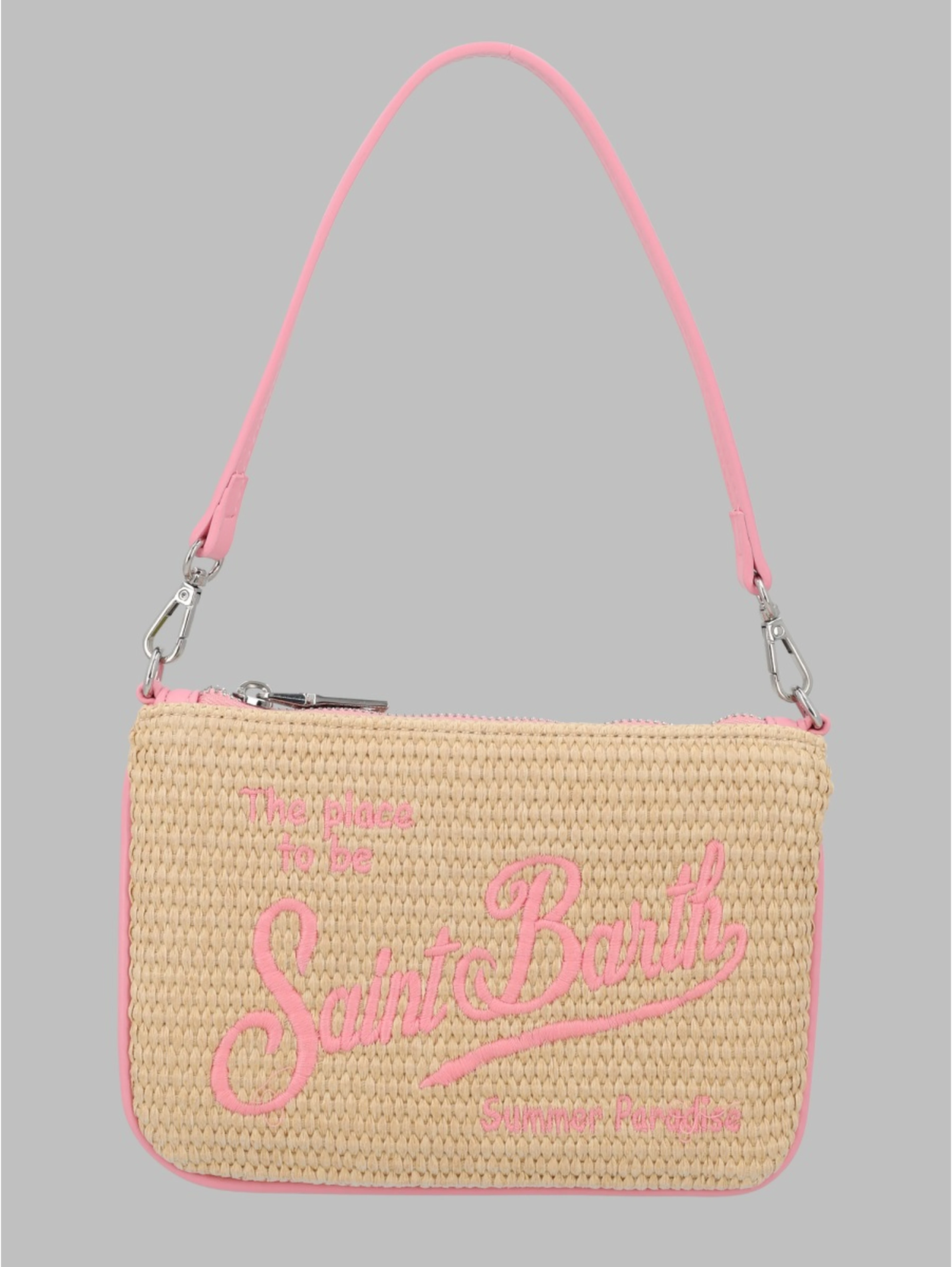 POCHETTE "PARISIENNE" MINI EFFETTO PAGLIA