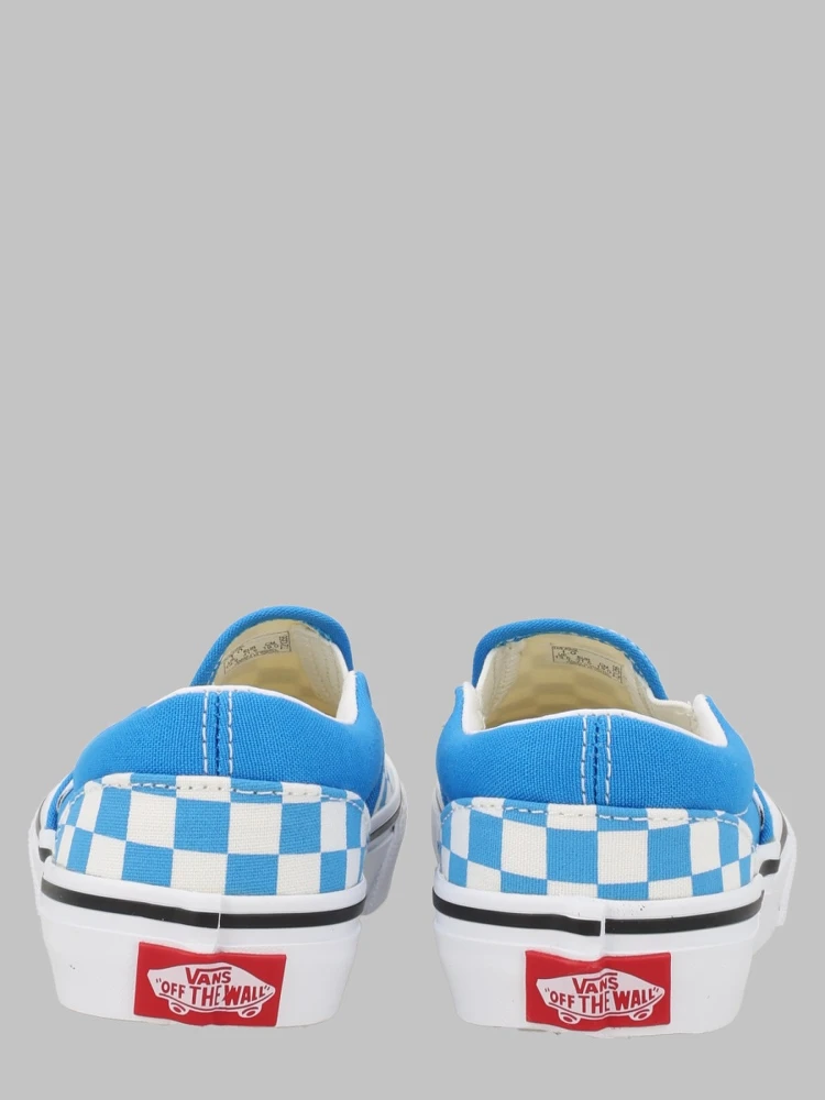 classic slip-on color theory checkerboard bright azure alternative
