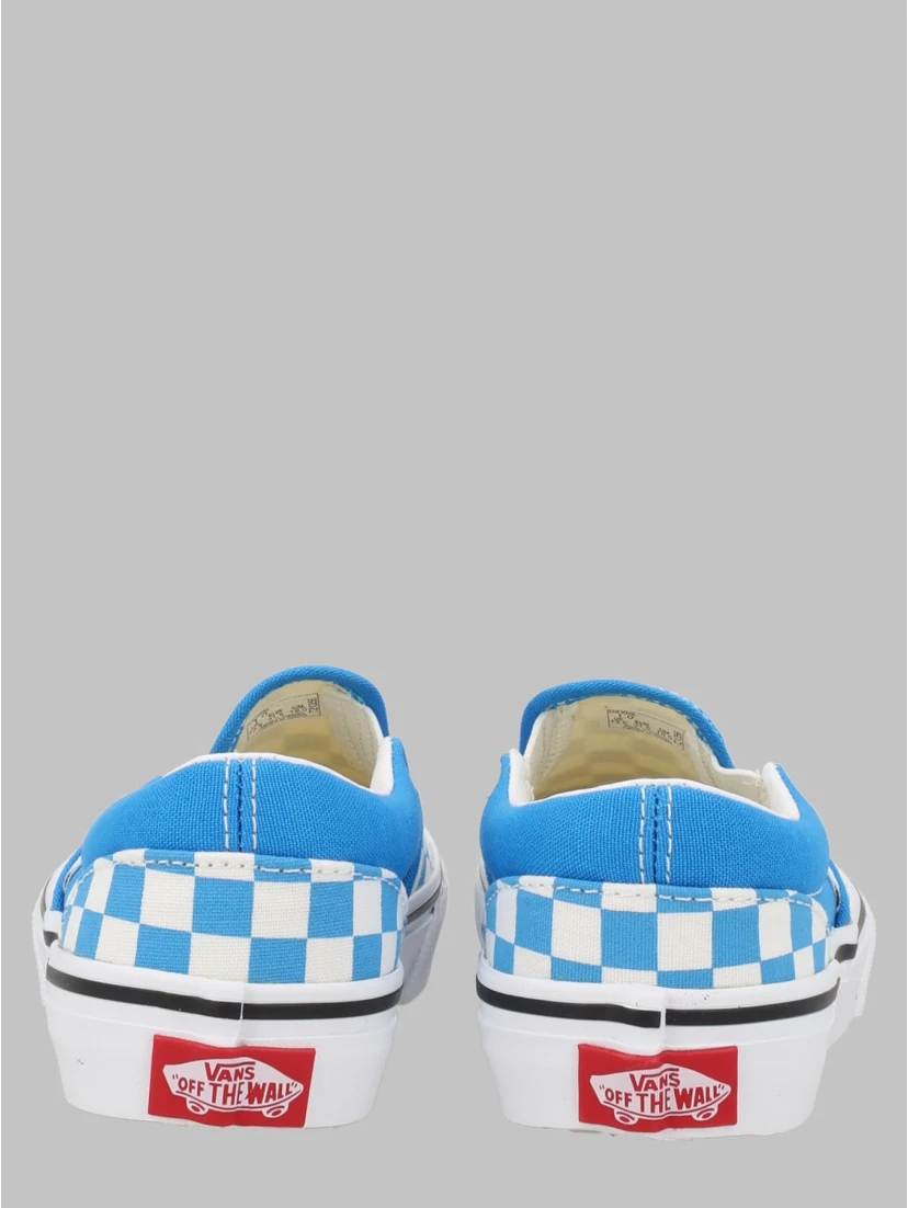 classic slip-on color theory checkerboard bright azure