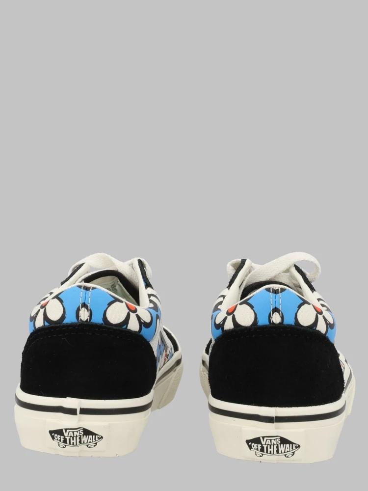 old skool painted floral bright azure alternative