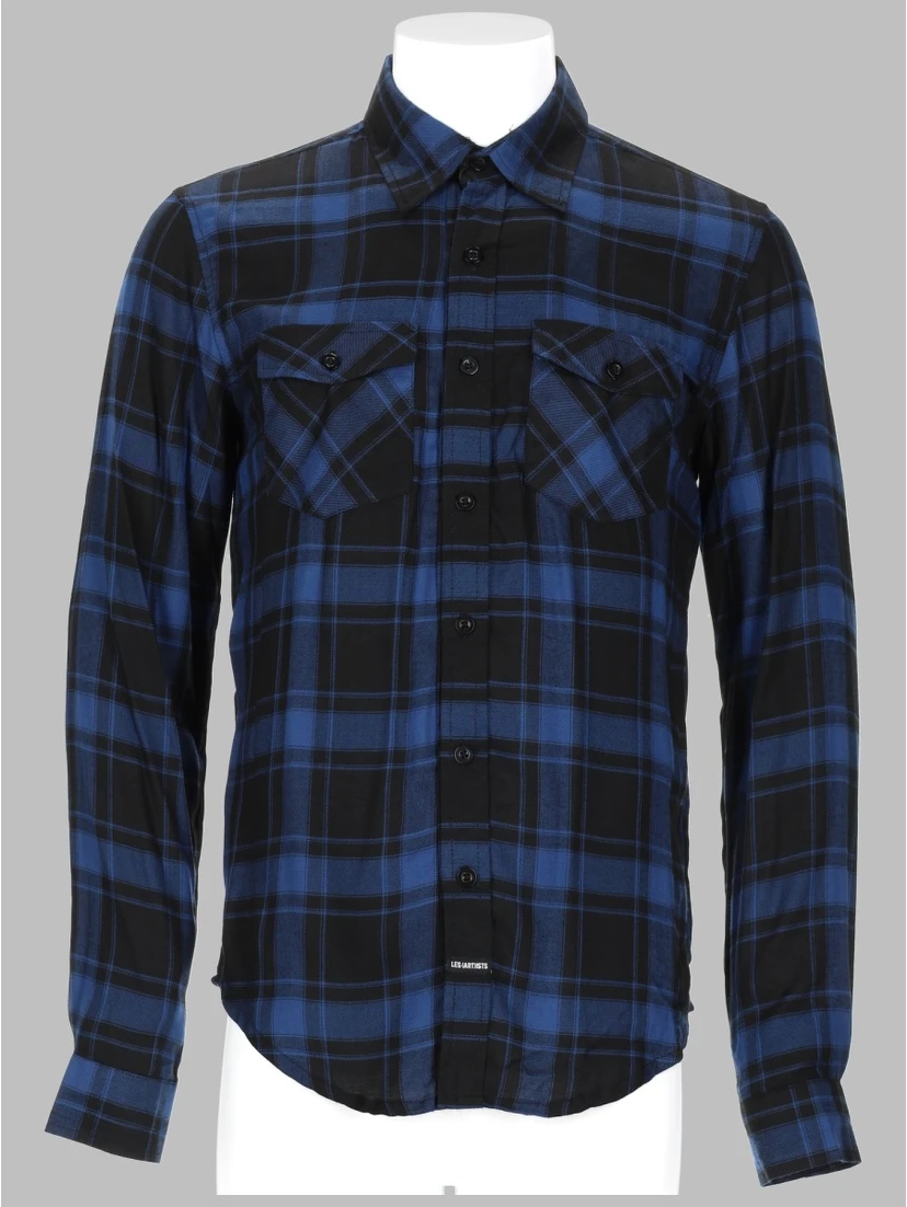 CAMICIA A QUADRI CON LOGO