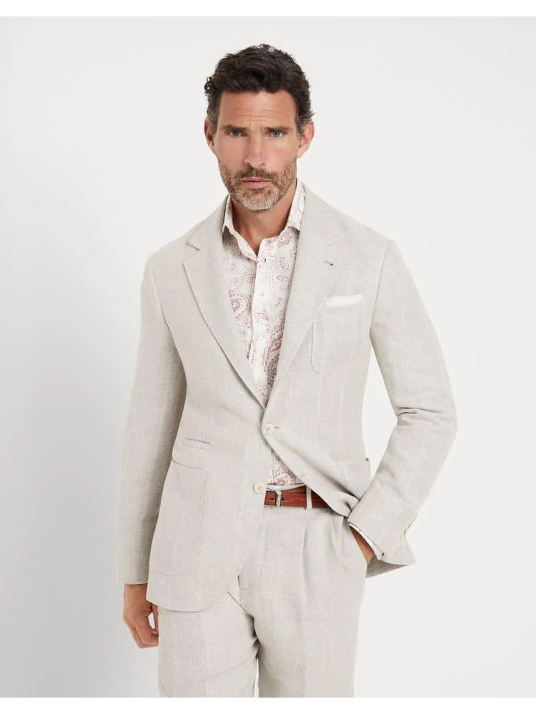 White Linen Blazer