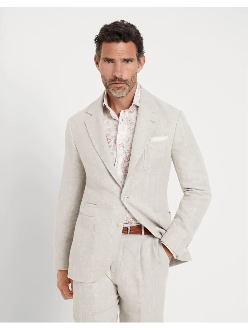White Linen Blazer