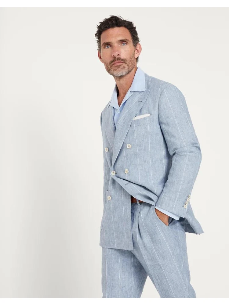 Light Blue Linen Blazer