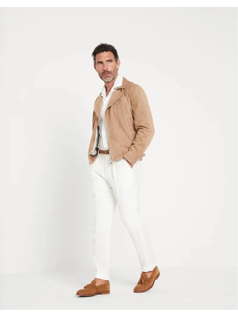 Bicolor Leather Leather Jacket