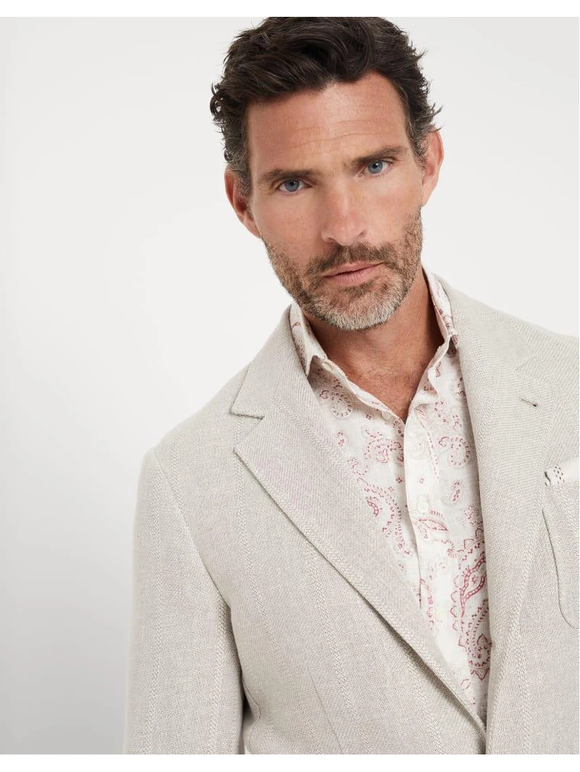 White Linen Blazer
