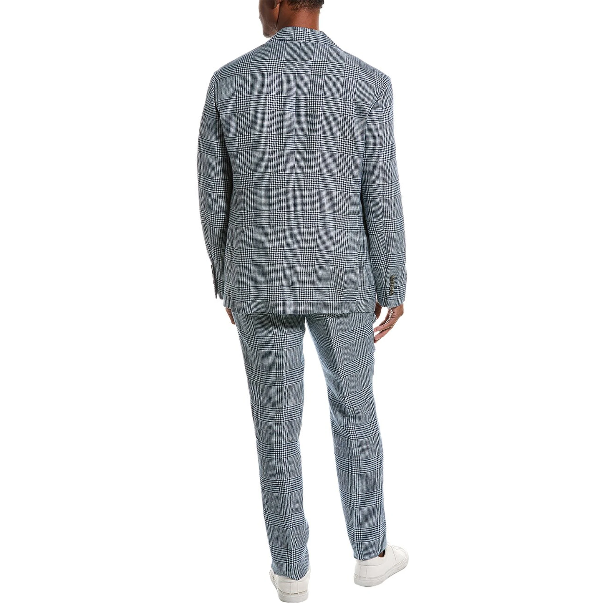 Blue Linen Two-Piece Suit