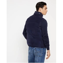 Bicolor Leather Sleveless Jacket