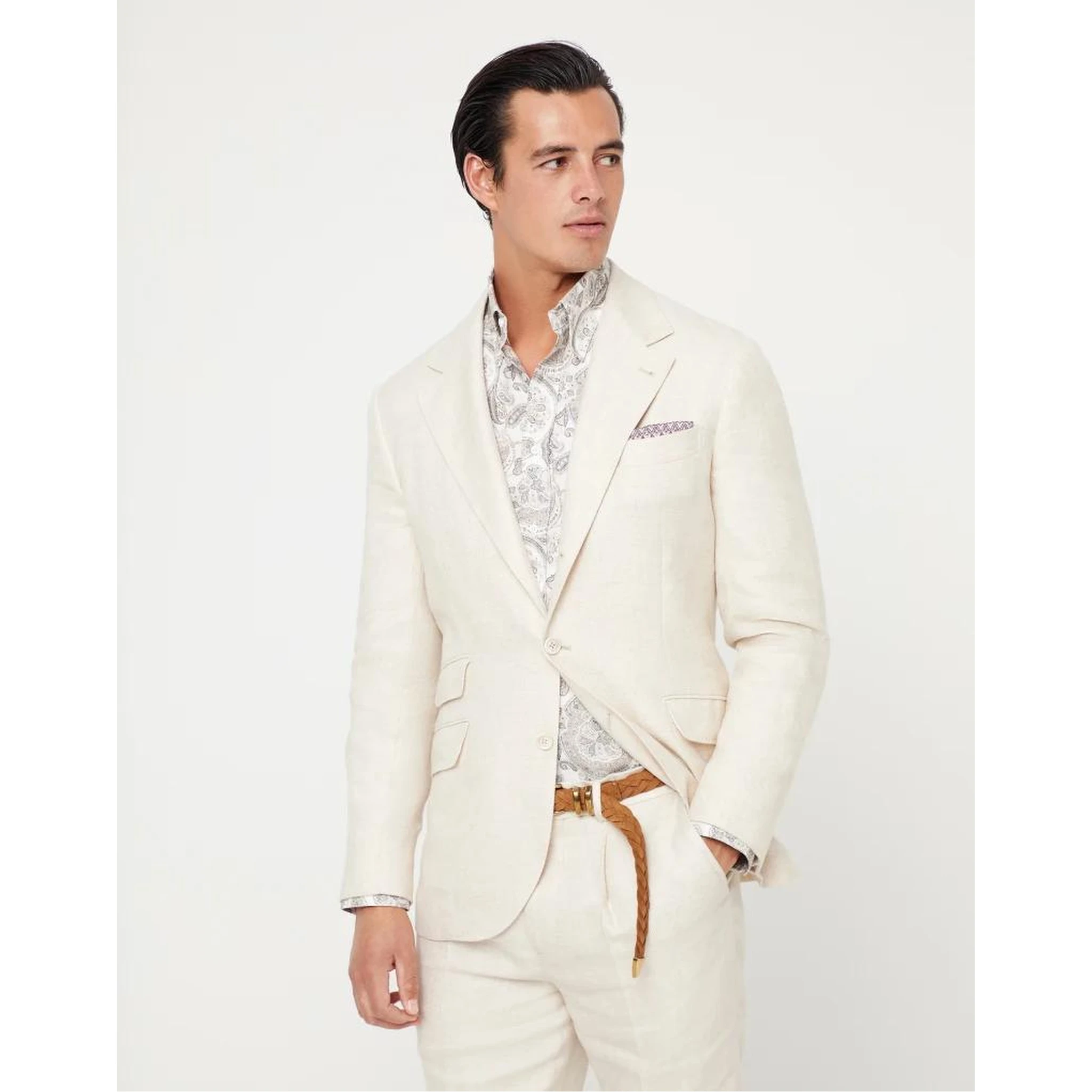 Green Linen Blazer