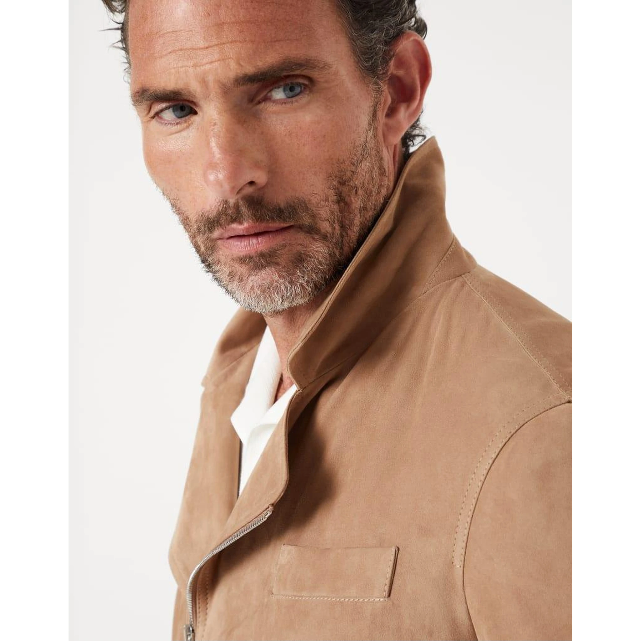 Bicolor Leather Leather Jacket