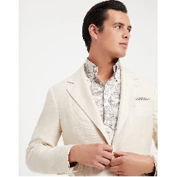 Green Linen Blazer
