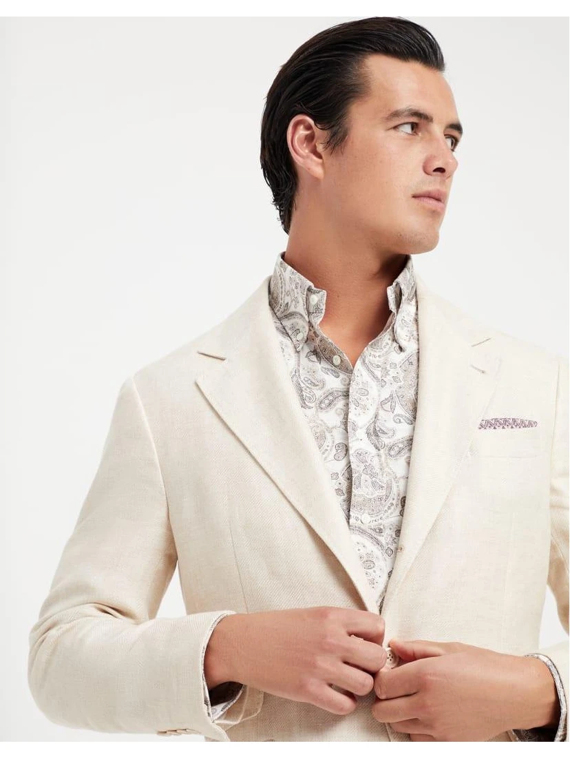 Green Linen Blazer