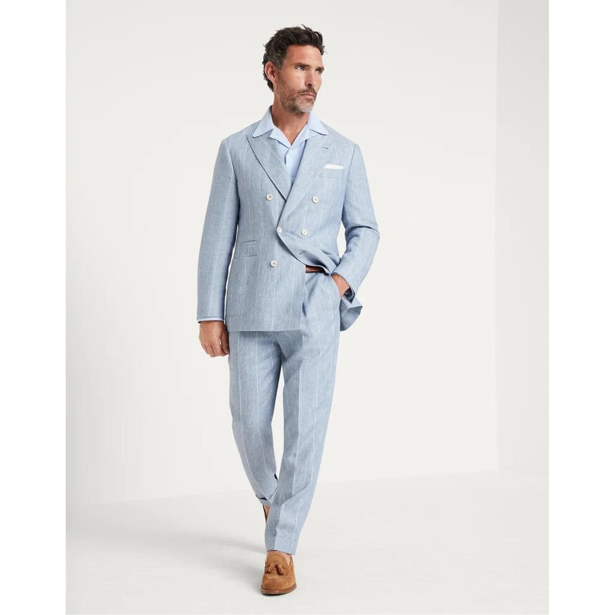 Light Blue Linen Blazer