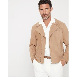 Bicolor Leather Leather Jacket