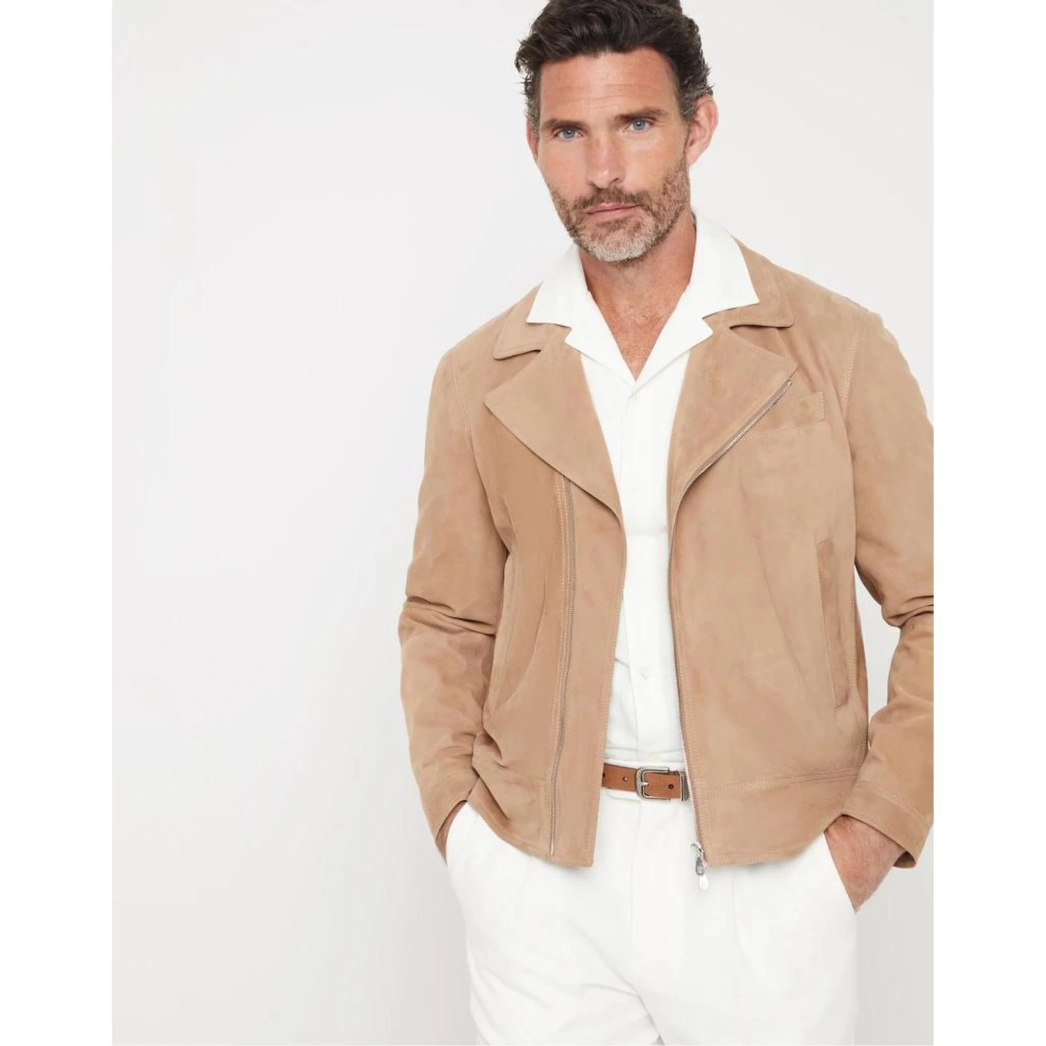 Bicolor Leather Leather Jacket