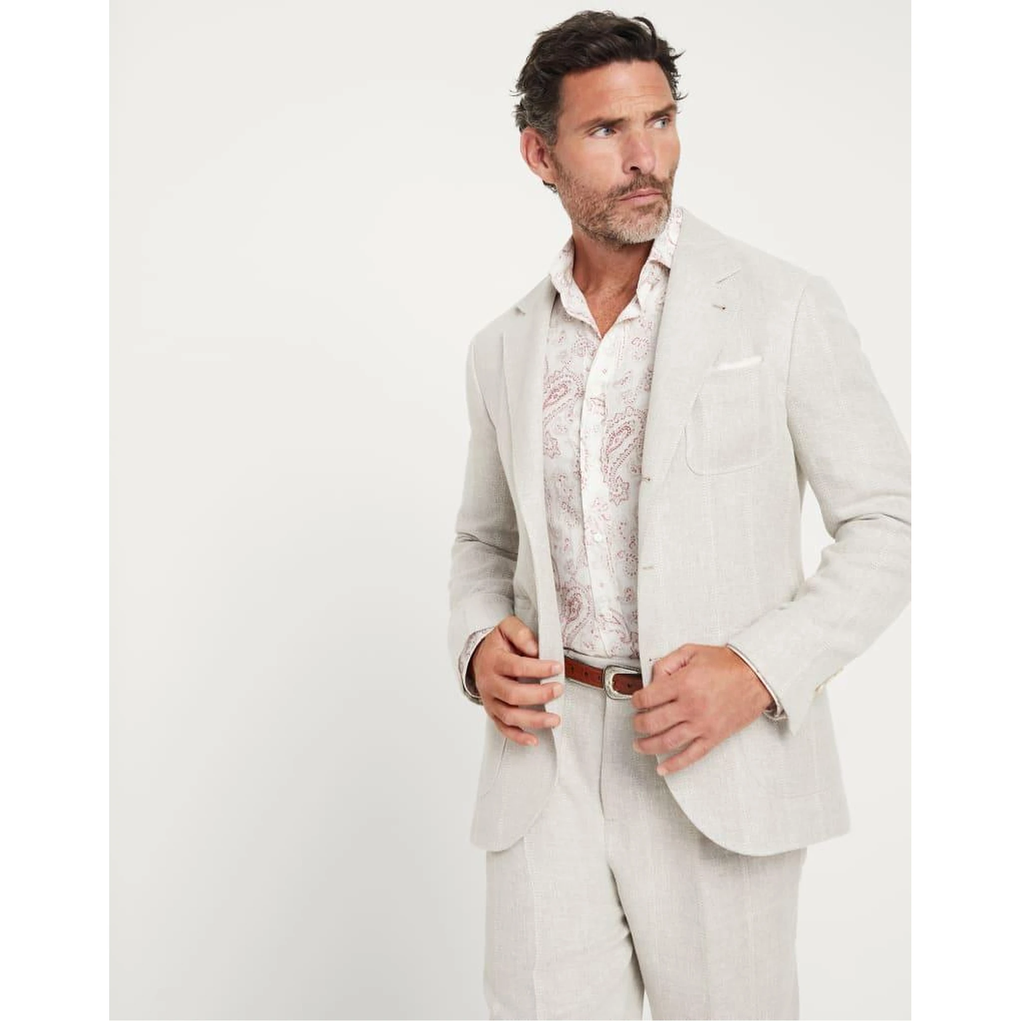 White Linen Blazer