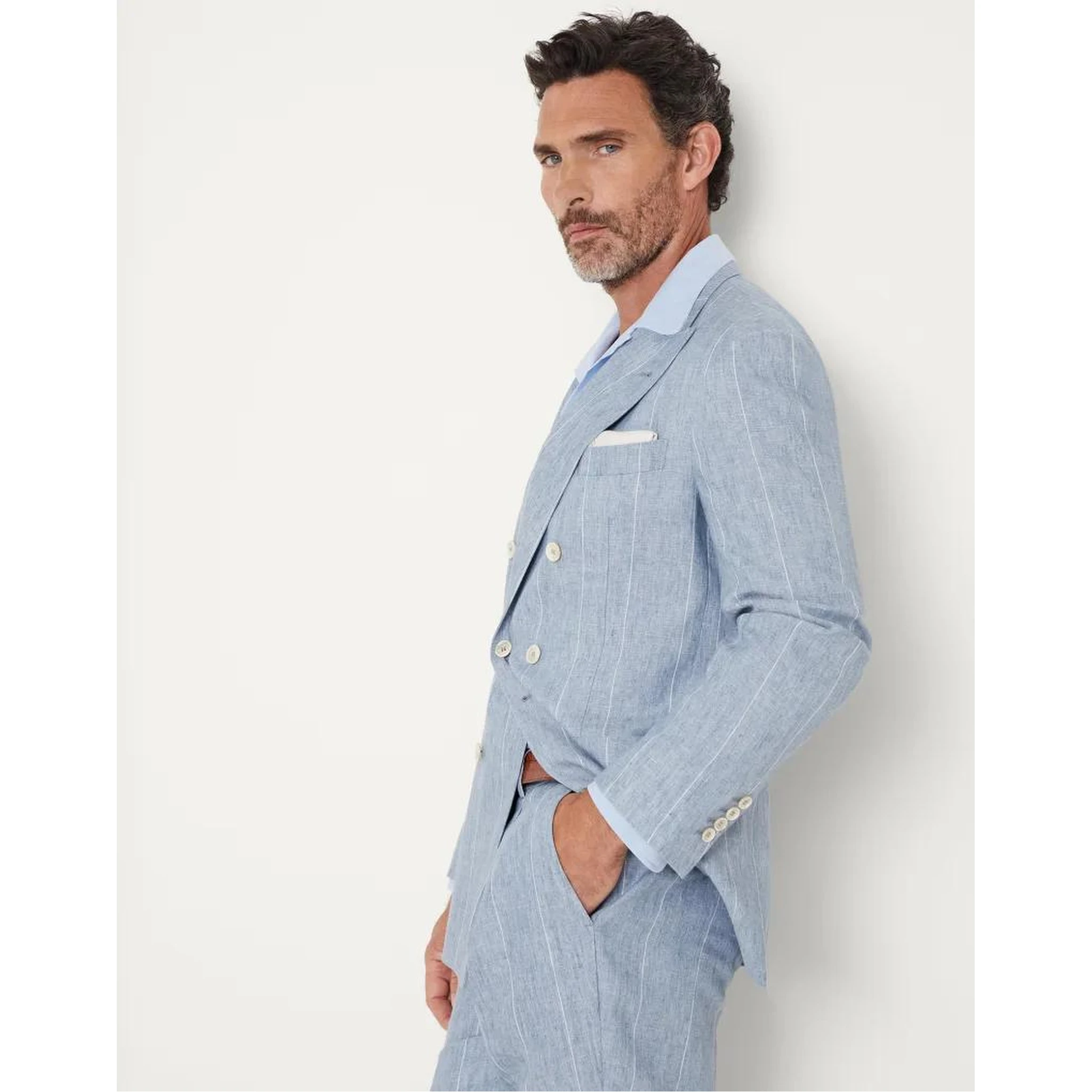 Light Blue Linen Blazer