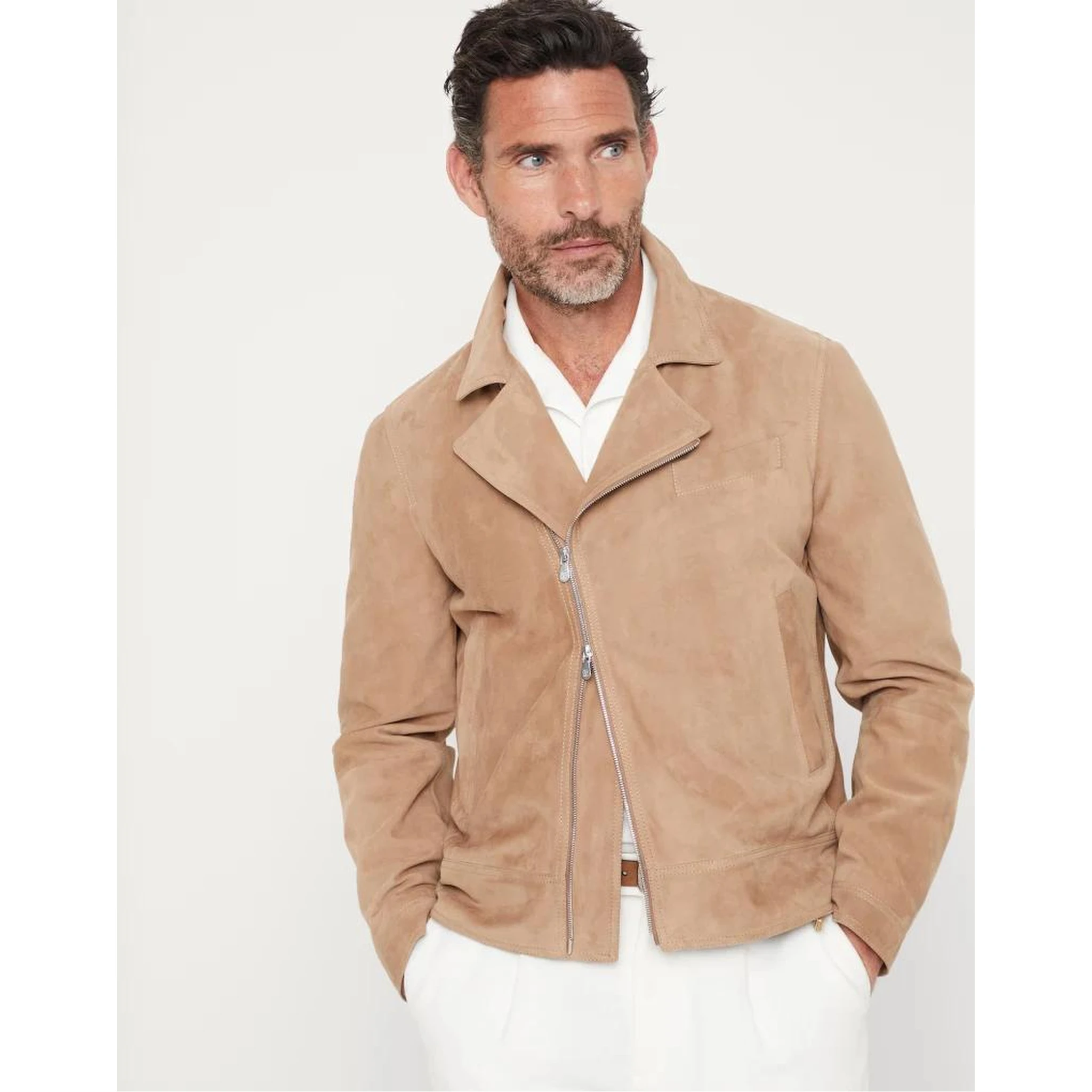 Bicolor Leather Leather Jacket